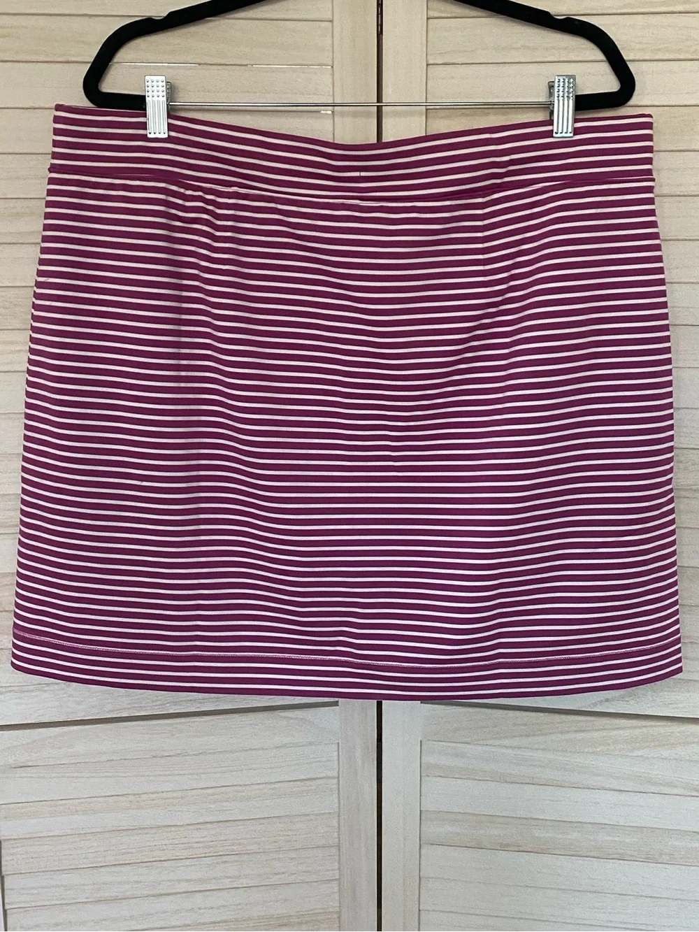 Chico’s Wild Mulberry Striped  Knit UPF 50 Skirt Skort SZ XL NWT Activewear